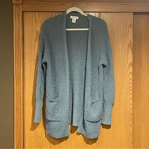Rachel Zoe Textured muted blue/green Cardigan w/Pockets, Sz M
